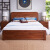 光明家具现代中式1.8米双人床全实木床 进口水曲柳实木家具床婚床 咖啡色1.8米空体床床体高度三挡 支架结构