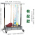 定制适用移动落地拖把架学校不锈钢置物架医院放扫把墩布架子阳台清洁工具 10方钩：上杆80*总高163CMG