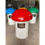 学校幼儿园大号蘑菇垃圾桶户外可爱卡通垃圾桶玻璃钢垃圾桶 三孔蘑菇绿色不包邮