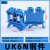 UK6N导轨式电压接线端子排UK-6N铜件轨道快速接线6MM平方UK端子6N UK6N蓝色1只