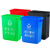 阿诺欣（ANUOXIN）无盖垃圾分类垃圾桶 卫生间饭店厨房垃圾桶 10升无盖桶绿厨余