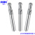 SKAK钨钢铣刀 HRC60度标准长或柄加长不锈钢专用球型铣刀 CNC数控锣刀 R1.0*4D*50L
