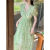 BMLC裙子夏天女装2024夏季新款少女感法式心机设计感绝美文艺少女绿色 绿色 S 85-100斤