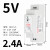 导轨式安装NDR-240W-24V开关电源EDR-120W-24V5A 12V10A 48V 白色 DR-15-5 5V/2.4A