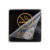 捷力顺 LJS43 亚克力黑金标志门贴 自带泡沫背胶标识牌 典雅黑  无烟餐厅