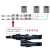 MC4光伏连接器Y型1000V30A2/3通太阳能光伏板T型并联接头汇流组件 T型6并1连接器
