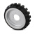 JP/巨匠管道机器人轮子agv防滑橡胶驱动轮铝合金实心橡胶轮轮子 200x50mm-B