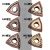 定制适用数控刀片 不锈钢WNMG080404/08-MA机夹车刀刀粒 外圆桃形刀头 透明 WNMG080404-HA