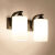 壁灯床头卧室客厅现代简约创意LED美式欧式过道楼梯阳台墙壁灯具 黑6001-1暖光 9W