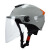 YEMA野马安全头盔3C认证电动车摩托车头盔男女夏季防晒半盔新国标 魔力灰透明