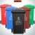 华丰易 户外垃圾桶 100升加厚【黑色】加强轮 干垃圾+轮+盖（其他型号咨询客服）
