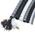 俱威 束线管 开口式理线管电线保护套缠线管送理线器 黑色22mm（50米1包）