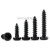 黑色圆头自攻螺丝十字盘头发黑自攻螺钉碳钢螺丝M1.7M2M2.3M2.6M3 M3*10 (500个)