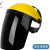 恒百思电焊面罩防护焊工焊接透明面屏面具眼镜气保焊打磨切割防冲 【黄顶黑色】面罩