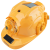 诺坎普太阳能子内置空调制冷工地安全双充电夏季施工降温蓝牙头盔 黄色太阳能(30000双风扇+空调)-送充电器
