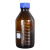 棕色透明蓝盖试剂瓶玻璃化工样品瓶带刻度广口密封药剂瓶耐腐蚀垫 透明250ml蓝盖硅胶圈