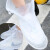 博沃尼克防雨水鞋套便携雨靴套男女成人非一次性透明平底白色L