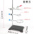 忽风铁架台实验室多功能加厚方形支架全套化学十字夹滴定台蝴蝶夹铁圈 铁板铁架台套餐五