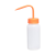 垒固 广口塑料洗瓶 大口塑料清洗瓶 吹气瓶 冲洗瓶 500ml(橙盖）