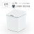 智能感应垃圾桶电动车载客厅厨房创意迷你桌面收纳桶折叠开盖 4L白色(电池版)