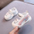 迪士尼（Disney）1-3岁0男童凉鞋2024新款夏季透气防滑儿童宝宝学步鞋女童包头凉鞋 粉红色 2209-1 内长12cm(15码)