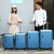 拉杆行李箱女男高中学生铝框密码大容量韩版小清新万向旅行箱 冰蓝色（普通铝框款） 20寸（登机专用无赠品）