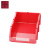 工创优品 零件盒组合式塑料加厚斜口收纳物料零散螺丝盒仓储货架盒R7红色 600*400*220mm