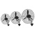 赫钢 工业风扇商用大功率强力摇头挂壁牛角扇 壁挂塑钢叶电风扇 经典款500 黑色