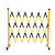 耕耘 玻璃钢绝缘伸缩管式围栏可移动护栏隔离栏-高1.2*2米（黄黑色）加厚
