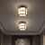 苏印 新中式过道玄关阳台吸顶灯个性设计师简约现代走廊灯具 国花牡丹款 (24W三色变光)