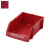工创优品 零件盒组合式塑料加厚斜口收纳物料零散螺丝盒仓储货架盒R6红色 500*380*240mm