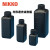 NIKKO试剂瓶塑料瓶样品瓶HDPE瓶圆形方形黑色遮光防漏50-2000ml 1000ml圆形广口