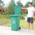 白云清洁（baiyun cleaning）AF07321 环卫分类加厚可挂车大垃圾桶 户外带轮垃圾箱120L蓝色-可回收物