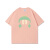 仓石一树 KAZUKI KURAISHI 仓石一树美式复古短袖T恤男夏季宽松重 粉红色 4XL