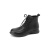 迪芙斯（D:FUSE）时装靴女冬季新款经典复古牛皮短靴女DF3411828F  单层 黑色 35