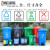 大号平口垃圾分类垃圾袋一次性可降解加大社区物业四色厨余塑料袋 绿色厨余垃圾120*140(30只)