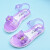 瑞央女孩塑料凉鞋夏季水晶果冻女童防滑公主花朵儿童凉鞋学生潮 粉红色 一花 28码 内长约17厘米