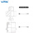 威尔克VRK 真空吸金具头吸盘座螺丝转止动接头吸盘连接气动螺母螺丝吸嘴配件 双外牙M5 螺钉 