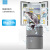 伊莱克斯（Electrolux）冰箱 大容量家用风冷无霜冷冻冷藏冰箱 磨砂彩晶玻璃面板 灰色系 一级能效 EHE3309GB（310L法式款）