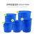 加厚多用大号垃圾桶工厂户外环卫分类塑料桶商用厨房圆桶带盖 60L 白带盖 升级加厚