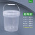适用批发带盖pp桶胶桶涂料化工油漆包装桶密封塑料桶圆桶小桶 6L 透明