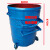 铁360L环卫挂车大铁桶垃圾箱公共圆收集容器市政新品 18加厚蓝色带盖桶