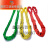 适用国标柔性双耳两头扣圆形软吊装带起工业行吊车吊树吊带绳2T3 5吨3米 红色