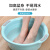 海斯迪克 HKZX-34 塑料盆套装加厚洗脸盆洗漱洗衣洗菜盆水盆浅蓝色三件套（小中大）