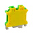 德力西黄绿双色接地端子板UK-2.5/3/5/6/10/16JD菲尼克斯型接线排 UK-3JD 2.5平方