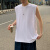 Czzdoy夏季ins潮牌纯色t恤背心男士韩版潮流学生运动坎肩无袖体恤衫上衣 白色 S