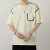 CFSC2024新款夏季男潮流宽松服潮牌学生T恤上衣圆领 米白色 M