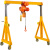 适用龙门架移动小型拆卸升降吊架电动工字钢简易航吊起重机龙门吊 加厚2吨 2米*2米【现货】