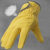 伏加瑞氩弧焊电焊手套全羊皮焊接手套柔软透气耐磨隔热防烫柔软羊皮手套 黄色羊皮手套（带衬里） 1双