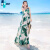 普卡维萨（pukaweisa）品牌海边度假沙滩裙女2024年夏季高腰露背吊带雪纺波西米亚连衣裙 花色 M